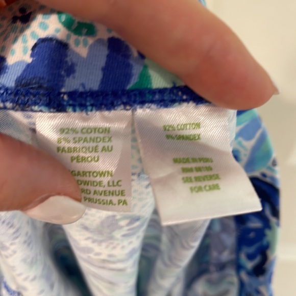 Girls Lilly Pulitzer Blue/Aqua Leggings XL 12-14 - Picture 4 of 4